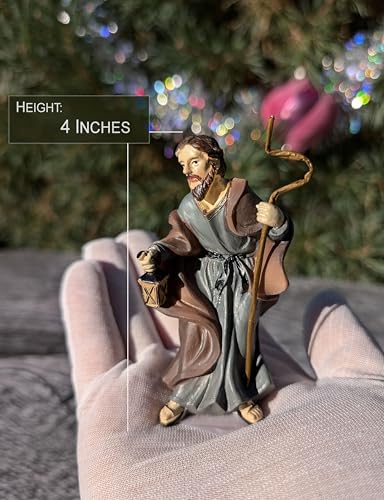 Faithful Treasure 15-Piece Complete 4" Christmas Nativity Set