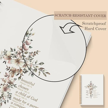 Inspirational Christian Notebook - Bible Verse Journal, Prayer Spiral Notebook, Motivational Christian School Supplies Notebooks, Inspirational Christian Gifts, Coworker Gifts, 5.5x8.3 Inches - color: I Am