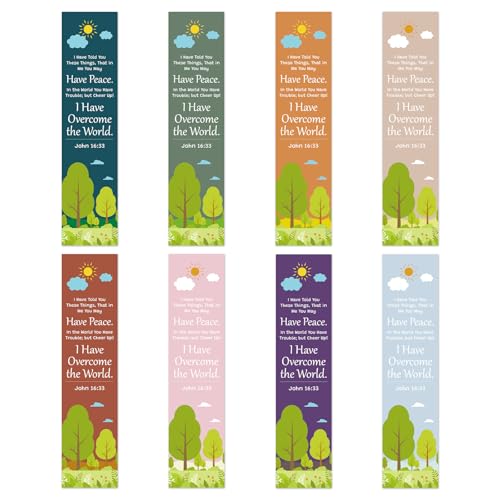 8 Pieces Christian Scripture Bookmarks Inspirational Bible Verse Gifts Encouragement Gift Religious Spiritual Gift for Women Men Friends Paper Bookmarks Book Lovers Gifts Reading Accessories - color: Encouragement Bookmark
