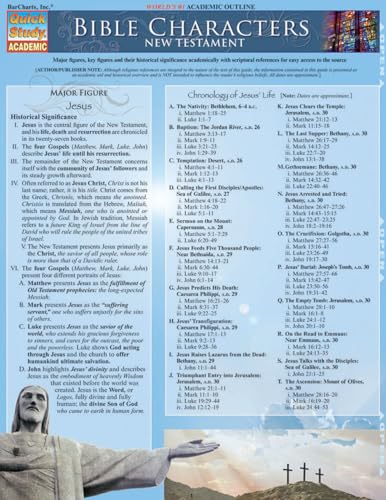 Bible Characters: New Testament: QuickStudy Laminated Reference Guide