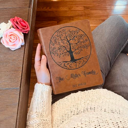 STARKENBURG COMPANY Personalized Family Bible, Custom Engraved KJV Wide-Margin Family Bible for Wedding, Christian Gifts for Wedding