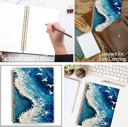 GDJIEGBC Blue Coastal Ocean Notebook 5.5x8.3in - color: Color B