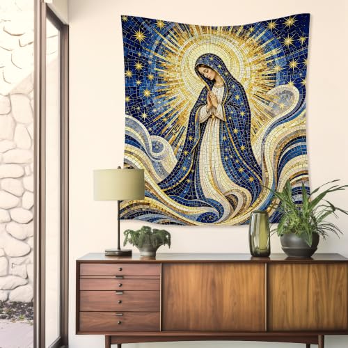 HUGANE Virgin Mary Christian Catholic Tapestry Wall Decor 50x60 Inch - color: colour-03