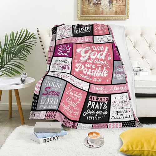 Christian Gifts for Women Blanket 60"x50", Religious Gifts for Women