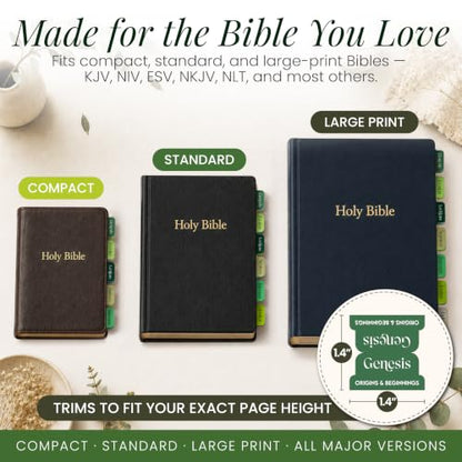 90 Christian Bible Tabs for Women and Men - Green Earth Version - color: Green Earth