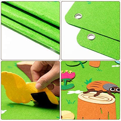 WATINC Insect Teaching Felt Board Story Set - 3.5 Ft 45Pcs Learning PlayKit