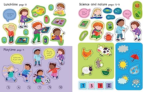 First Sticker Book Starting Kindergarten: A Delightful Interactive Kids Activity Book for Back to School Readiness