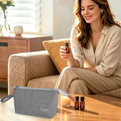 LUXJA Essential Oil Carrying Bag Holds 8 Bottles, Gray - color: Gray, size: Single-layer: hold 8 bottles