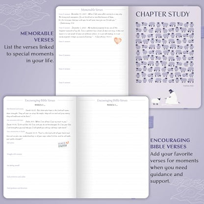 Legend Bible Study Journal for Women, Guide Notebook for Notes Lavender - color: Lavender
