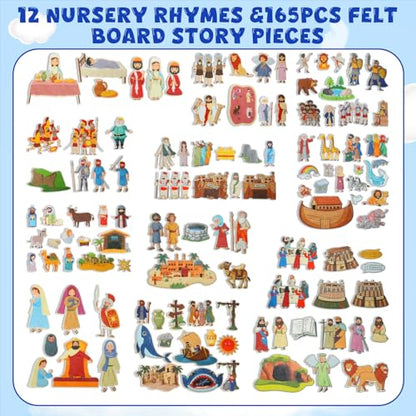 Windkream 12 Set Felt Story Pieces Flannel Board Preschool,Bible - style: Bible
