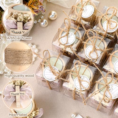 MTLEE 16 Pack Wooden Tealight Candle Holder Kit Guest Gifts, Cute - color: Multicolor