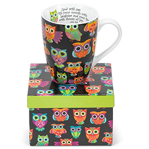 Divinity Boutique 20607 Boxed Mugs, Owl Pattern, 12 ounce - color: Owl Pattern