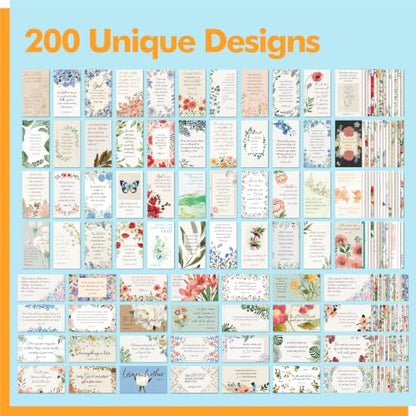 Gethelud Bible Verse Cards, 200 PCS Different Designs Mini Prayer Cards - style: Woman Bible Verse Cards-200 PCS