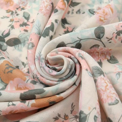 Yeieeo Boho Scarf for Women Lightweight Floral Printed Scarf Fall Winter Fashion Fringed Shawl - color: Floral 29