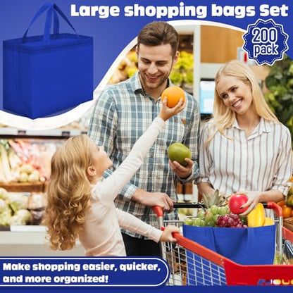 Windyun Reusable Grocery Bags Non Woven with Handles - color: Royal Blue