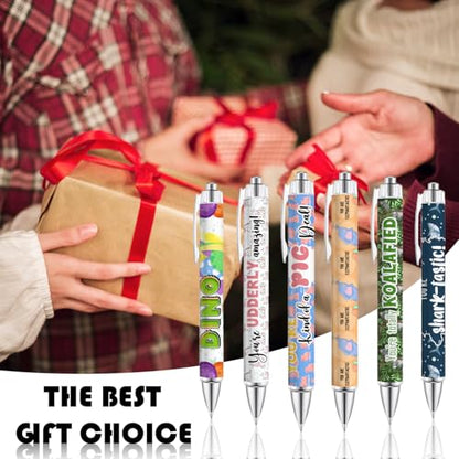 6PCS Animal Pun Ballpoint Pens - Cute and Fun Pens with Smooth Writing Quick-Dry Ink, Inspirational School Supplies and Office Decor, Gift for Students, Teachers and Colleague - style: Animal