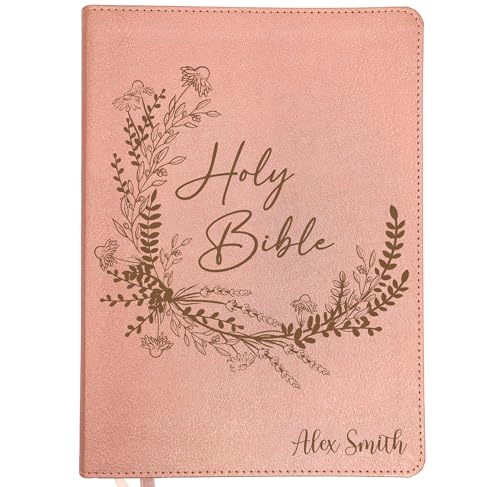 Personalized CSB Bible, Pink, Custom Holy Bible (Wreath Holy Bible) - style: Wreath Holy Bible