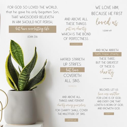 BBTO Bible Verse Stickers Peel & Stick,Put on Charity - style: Put on Charity