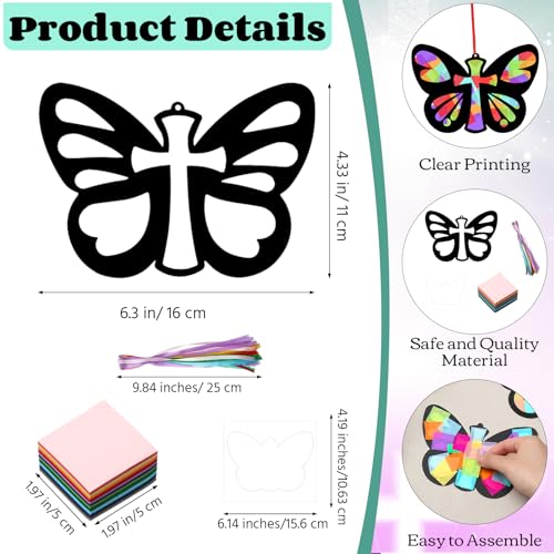 Sinload 24 Pcs Religious VBS Butterfly Cross Crafts DIY Butterfly Crafts - style: Butterfly