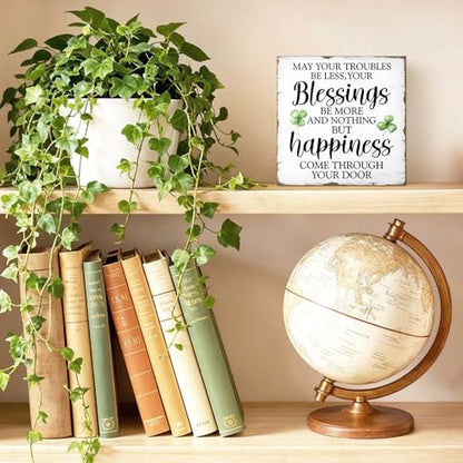 May Your Troubles Be Less And Your Blessings Be Wood Box Sign - color: white023