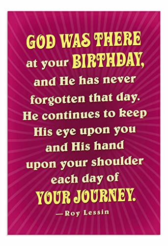 DaySpring - Birthday - It's All About Joy & Blessings - King James Version - 4 Design Assortment with Scripture - 12 Birthday Boxed Cards & Envelopes (J7444)