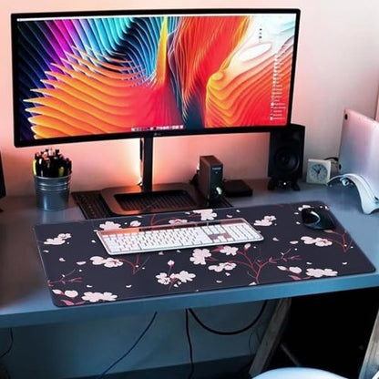 XXL Gaming Mouse Pad 35.4x15.7 Professional Large Mouse Pad & Computer Game Mouse Mat-90x40 Blackhua - color: Blackhua, size: 35.4L x 15.7W inches