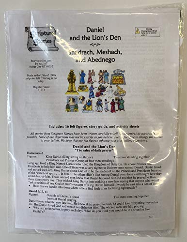 Story Time Felts Daniel and The Lions Den Felt Figures for Flannel Board Bible Stories Precut