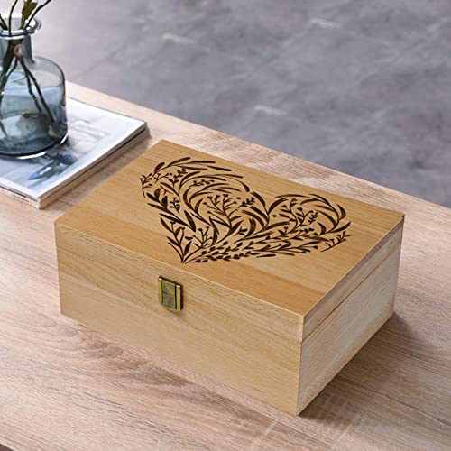 EXISTING Wooden Memory Keepsake Box, Large Keepsake Boxes with Lids - color: Khaki