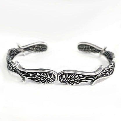 Pingyongchang Angel Wings Vintage Style Bracelet for Women Men Gifts Layering Angel Wings Bracelet Inspirational Guardian Adjustable Angel Bangle Bracelets Jewelry Gifts