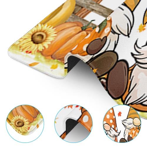 Britimes Large Mouse Pad, Mouse Pad, 31.5 x 15.7 Inch, Polka Dot Pumpkin - color: Fall Gnome