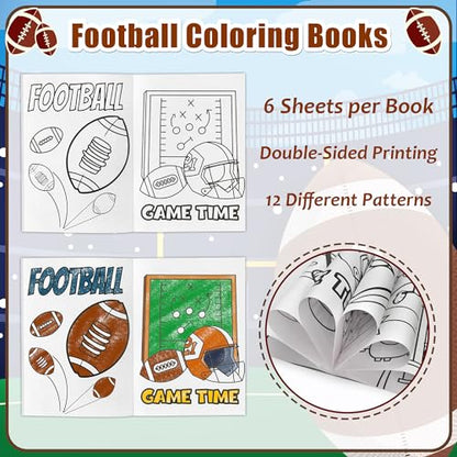 24Pcs Football Coloring Books Sport Themed DIY Color-in Pages - color: K-Football