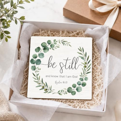 Be Still and Know That I Am God Wood Sign 5.1" Christian Decor(031 - color: Be still2