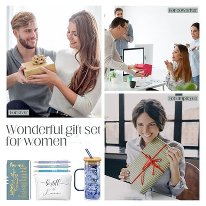 Skylety 6 Pcs Christian Gifts Set for Women Bible Study Supplies, Blue - color: Blue
