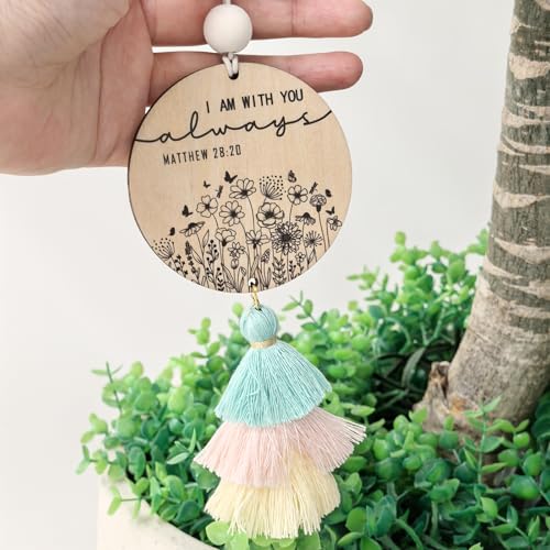 Christian Car Charm Cute Rear View Mirror Accessories for Women - color: Green