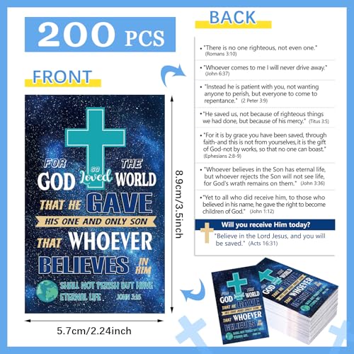 200 Pcs Gospel Tracts Salvation Cards KJV,God's Way of Salvation - style: God's Way Of Salvation
