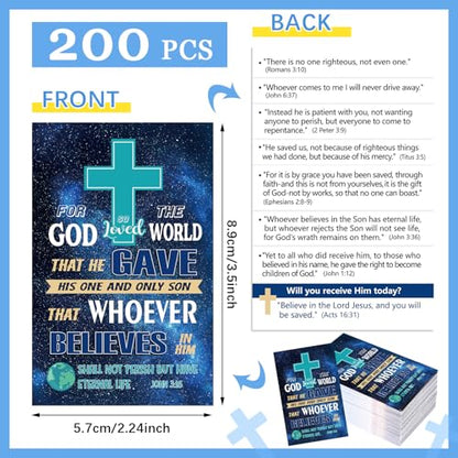 200 Pcs Gospel Tracts Salvation Cards KJV,God's Way of Salvation - style: God's Way Of Salvation