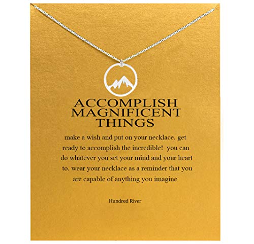 Baydurcan Silvery Necklace for Women Pendant Chain Friendship Necklace Gift - style: Mountain s