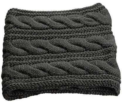 NEOSAN Womens Thick Ribbed Knit Winter Infinity Circle Loop Scarf - color: Twist Charcoal