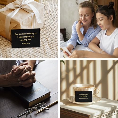 Bible Verse Cards, 60 Scripture Cards with Bible Verses - color: Black