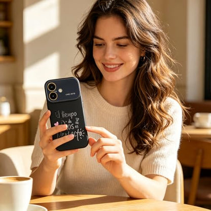 for iPhone 17 Case God's Timing is Perfect Spanish Bible Verse Phone Case, Full Camera Lens Protection, Shockproof Drop Resistant Durable Cover (Black, iPhone 17) - color: black, size: iPhone 17
