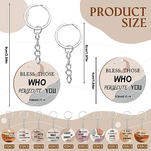 Remuuly Christmas Christian Gift Mini Bible Keychain Bulk - color: Abstract