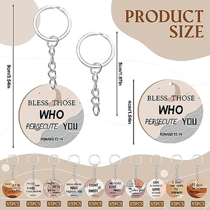 Remuuly Christmas Christian Gift Mini Bible Keychain Bulk - color: Abstract