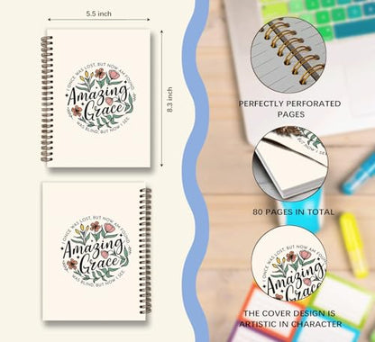 Dejfel Christian Bible Notebook Journal,Inspirational Gift for Women Girls - color: 001grace