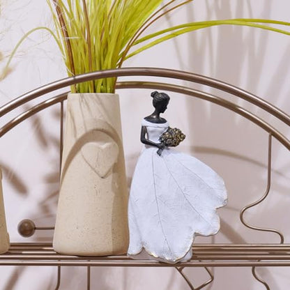 Guichifun Fairy Statue, White, 5 x 3 x 7.5 Inch - color: White-flower, size: Small