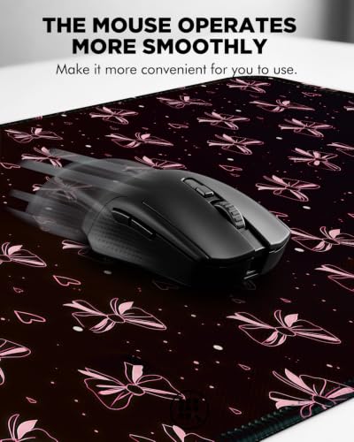 Mouse Pad, Desk Mat, 31.5x11.8in Large Mousepad, Bow - color: Bow