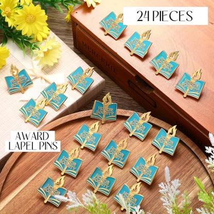 Knitgrip Award Lapel Pins Bulk Academic Recognition Enamel Pins Honors Gift for Student Office Government Club Members - style: Honor Society