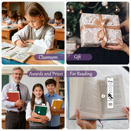 Christian Gifts for Women Men Christian Bookmark Inspirational Gifts Religious Gift Encouragement Easter Birthday Gift for Women Men Mom Dad Friends Book Lovers Church Supplies Book Accessories