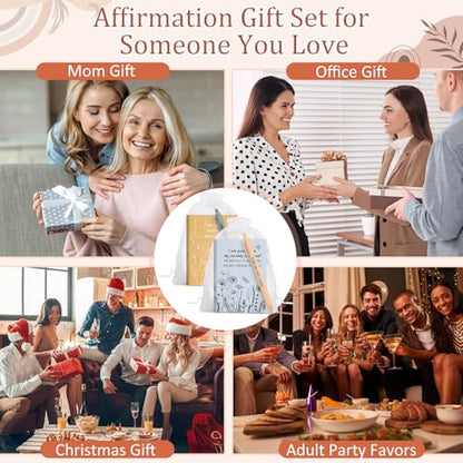 Mooliwe 96 Pcs Affirmation Notebooks Pens Bulk Gifts, Gratitude,Fresh - style: Fresh