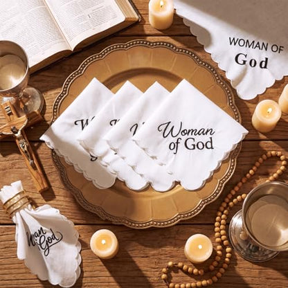 HunnmingRe Christian Handkerchief for Women Inspirational Gifts Bulk Inspirational Religious Bible Verse Handkerchief - style: Woman of God