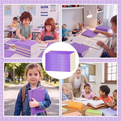 Handepo 100 Pack A5 Composition Notebooks Bulk 5"x8" Notebooks Purple - color: Purple, size: A5